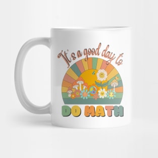 It's A Good Day To Do Math, Math Teacher Retro Sunset Mug